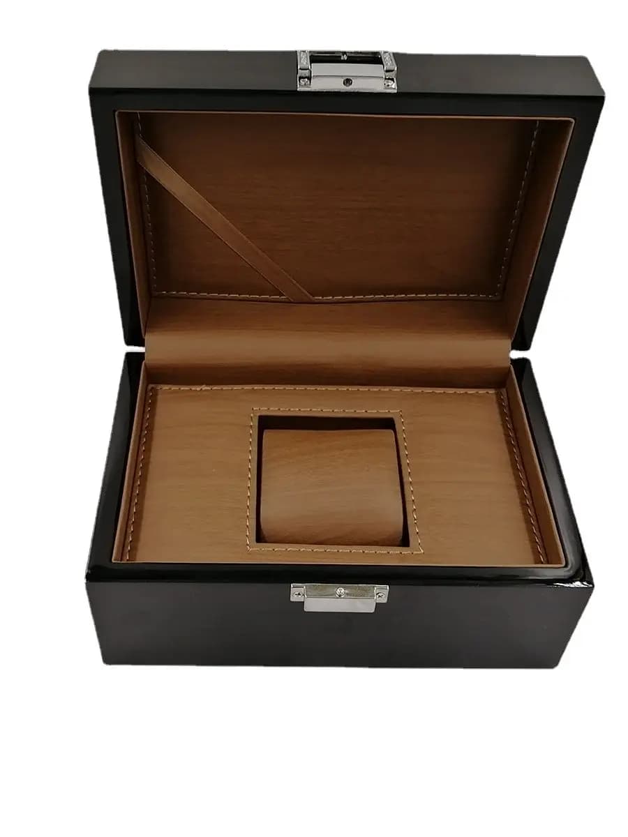 Boîte à montres en bois massif laqué de qualité supérieure, étui de rangement pour bijoux, présentoir haut de gamme pour montres et bijoux, emballage cadeau de qualité supérieure