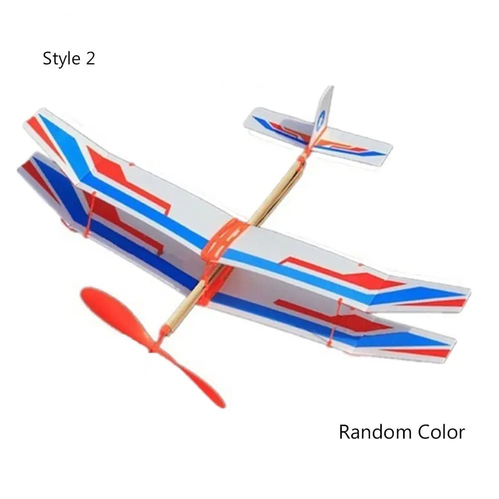 SOLDE Meilleur cadeau de Noël : Avion planeur volant à énergie élastique, modèle à assembler soi-même en mousse