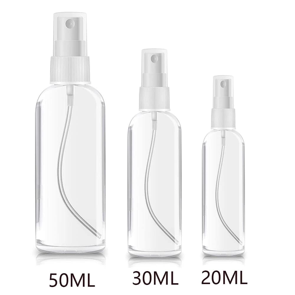 Bouteilles rechargeables flacon pulvérisateur vide bouteilles de parfum en plastique Transparent Mini flacon pulvérisateur cosmétique atomiseur 20/30/50 ML