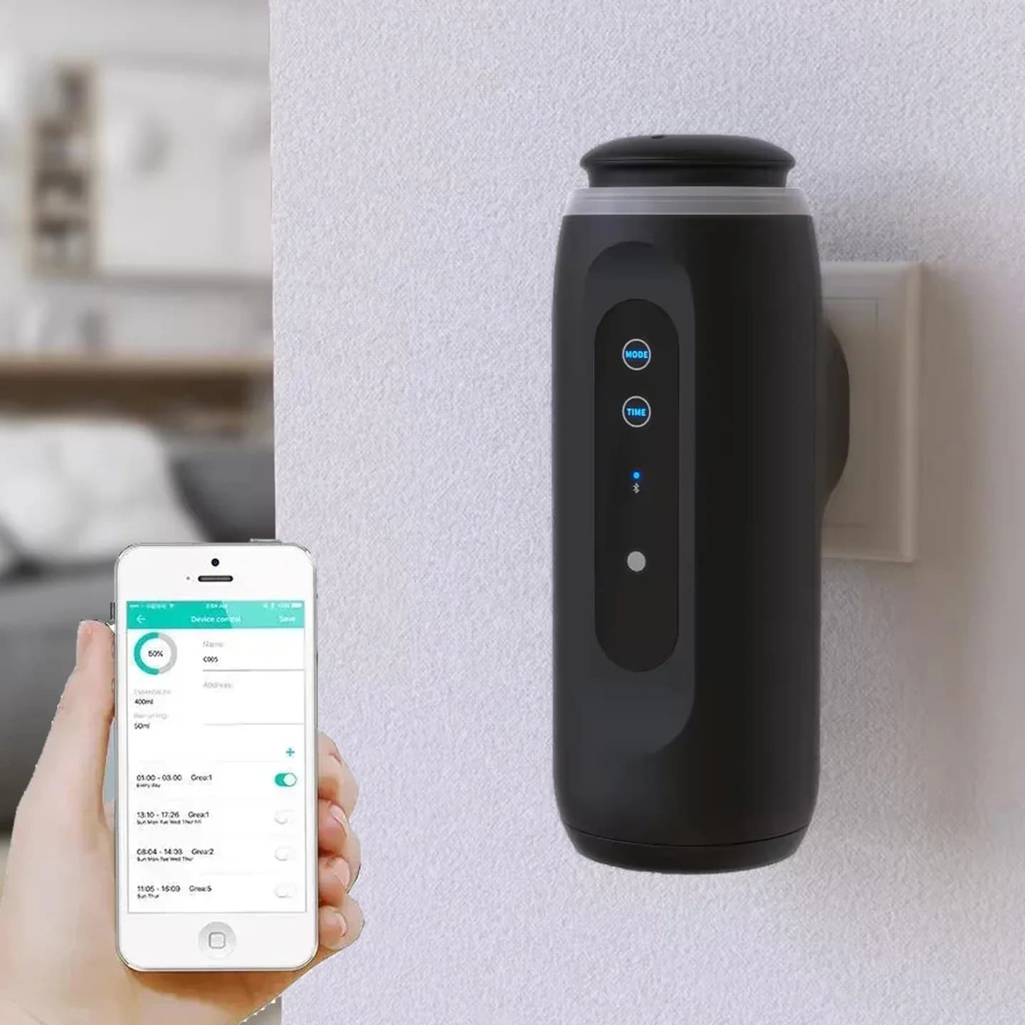 Diffuseur d'arôme Style prise veilleuse automatique Bluetooth