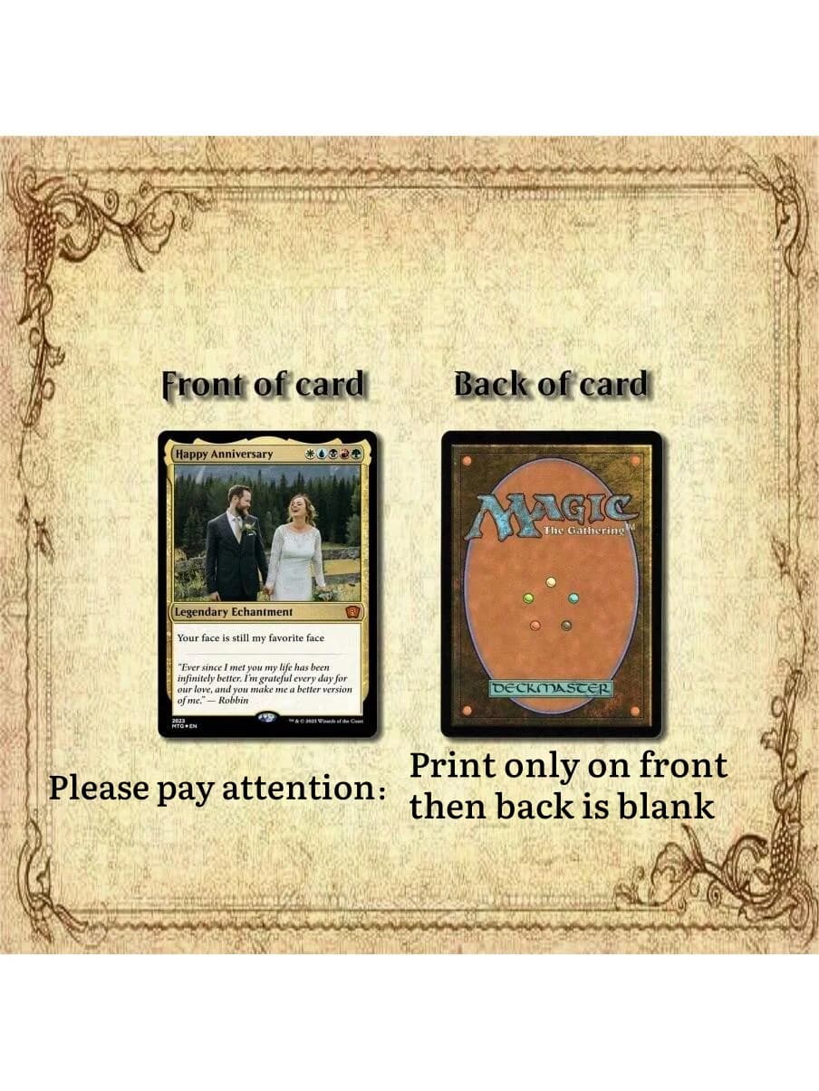 Carte PVC avec photo et texte personnalisés, cadeau d'anniversaire amusant, carte mémoire de blague magique personnalisée, carte unique pour la fête des mères/anniversaire