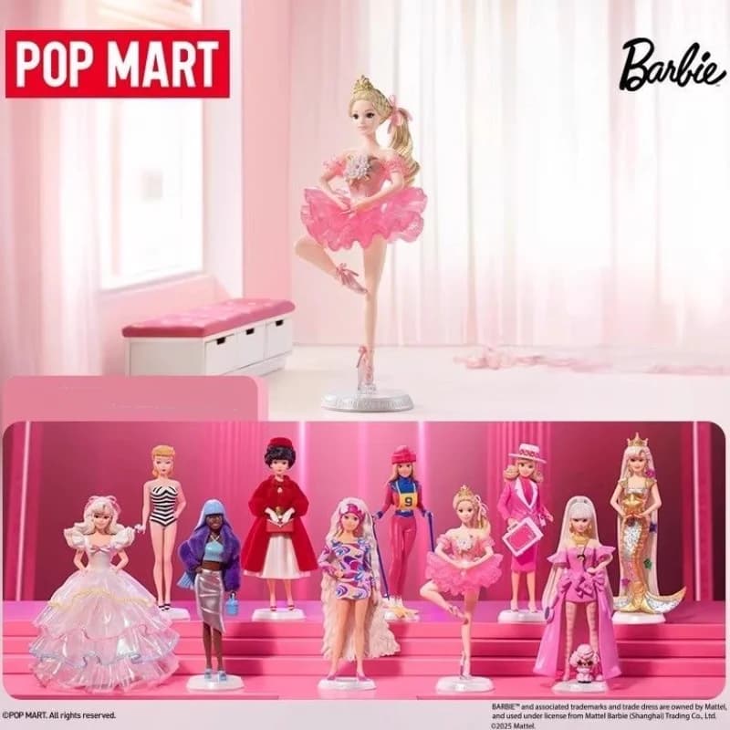 POP MART Barbie Style icône série boîte aveugle jouets Kawaii Anime figurine Surprise véritable Original boîte mystère filles cadeau