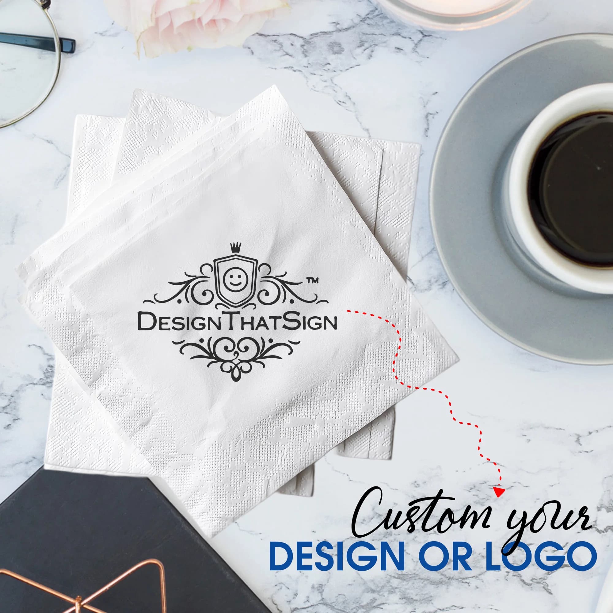 Serviettes en papier personnalisées, serviettes de mariage personnalisées jetables de votre design et photo pour fête d'anniversaire, mariage, décor de réception-cadeau pour bébé