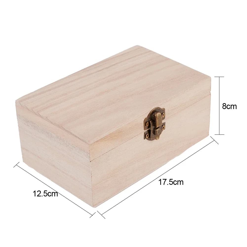 Boîtes en bois avec couvercle, boîte de rangement carrée à charnière pour bijoux artisanaux, décoration de la maison, bricolage fait à la main pour la fête des mères, 1 pièce