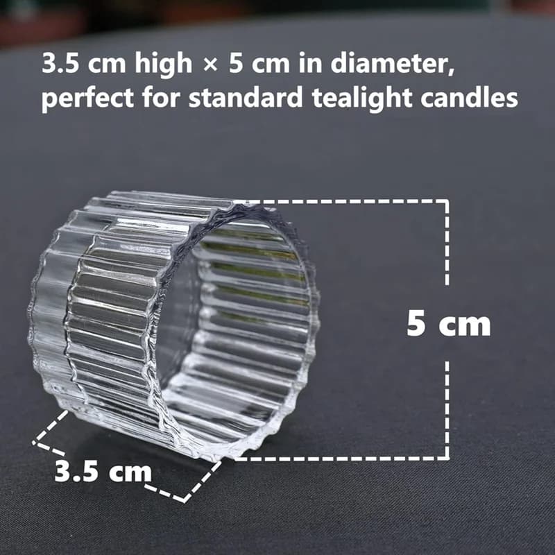 ABYN-bougies chauffe-plat transparentes, ensemble de 24 bougeoirs en verre pour centre de Table, pour mariage, fête d'anniversaire, maison