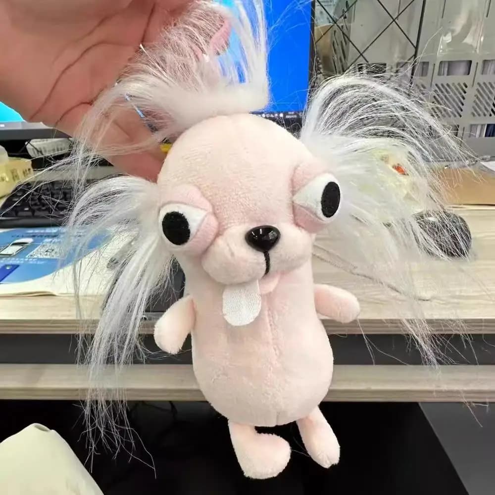 Porte-clés en peluche pour chiot, animaux en peluche, poupée Chihuahua, sac à dos d'école, pendentif bizarre, mignon, cadeau pour animaux de compagnie, jouet pour enfants