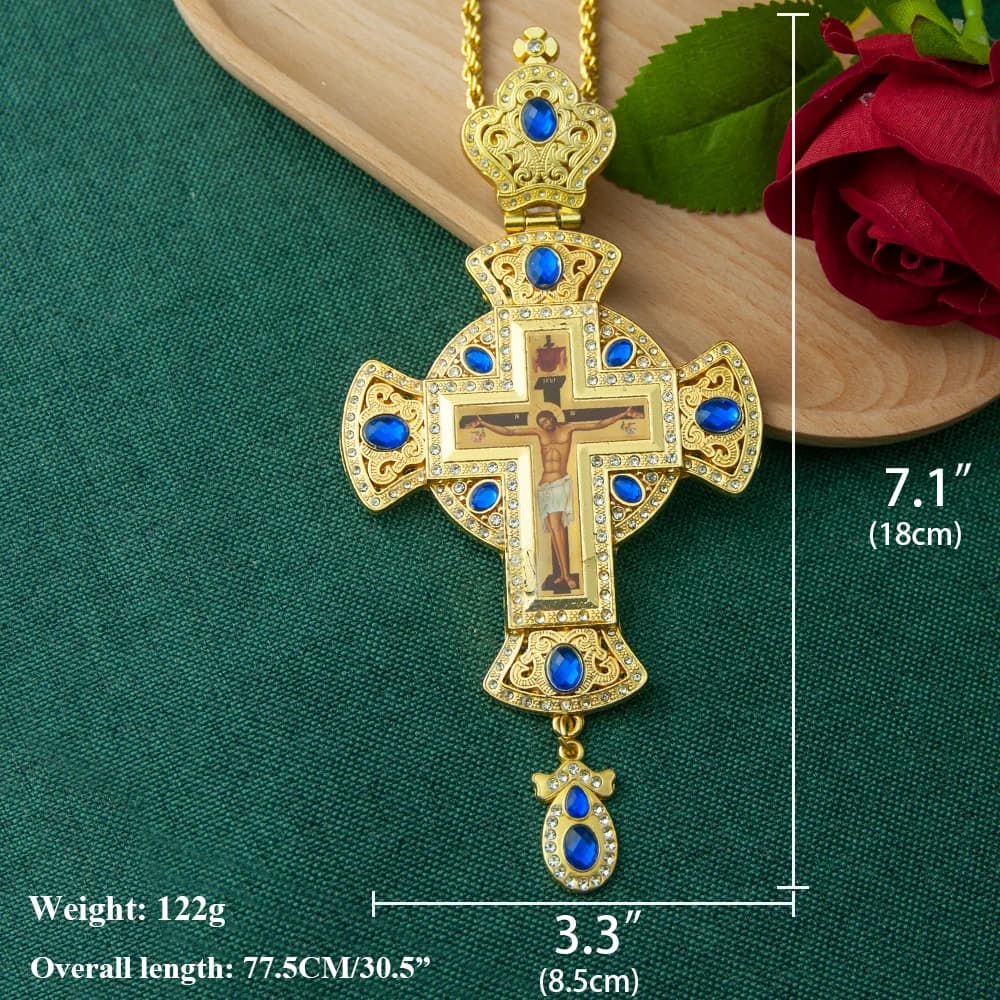 Nouvelle croix orthodoxe jésus Crucifix croix église décoration de la maison vaisseaux chrétiens religieux croix grecque décor religieux et boîte cadeau