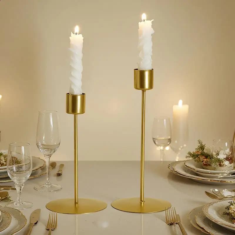 Bougeoirs en métal de Style européen, décoration de mariage dorée Simple, Bar, fête, salon, décoration de maison, chandelier
