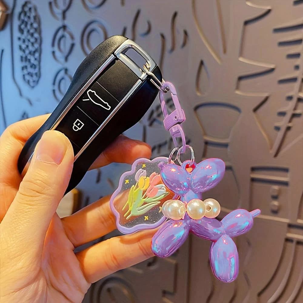 Porte-clés en acrylique élégant 1 pièce – Accessoire de clé de voiture durable et chic pour hommes et femmes, cadeau parfait pour les amis