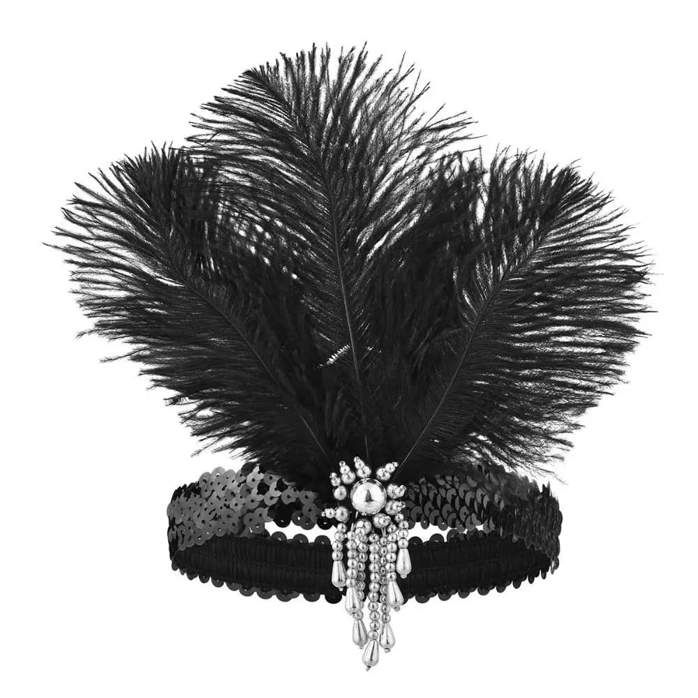 Accessoires pour cheveux plume chapeaux gland maquillage fête Cosplay robe