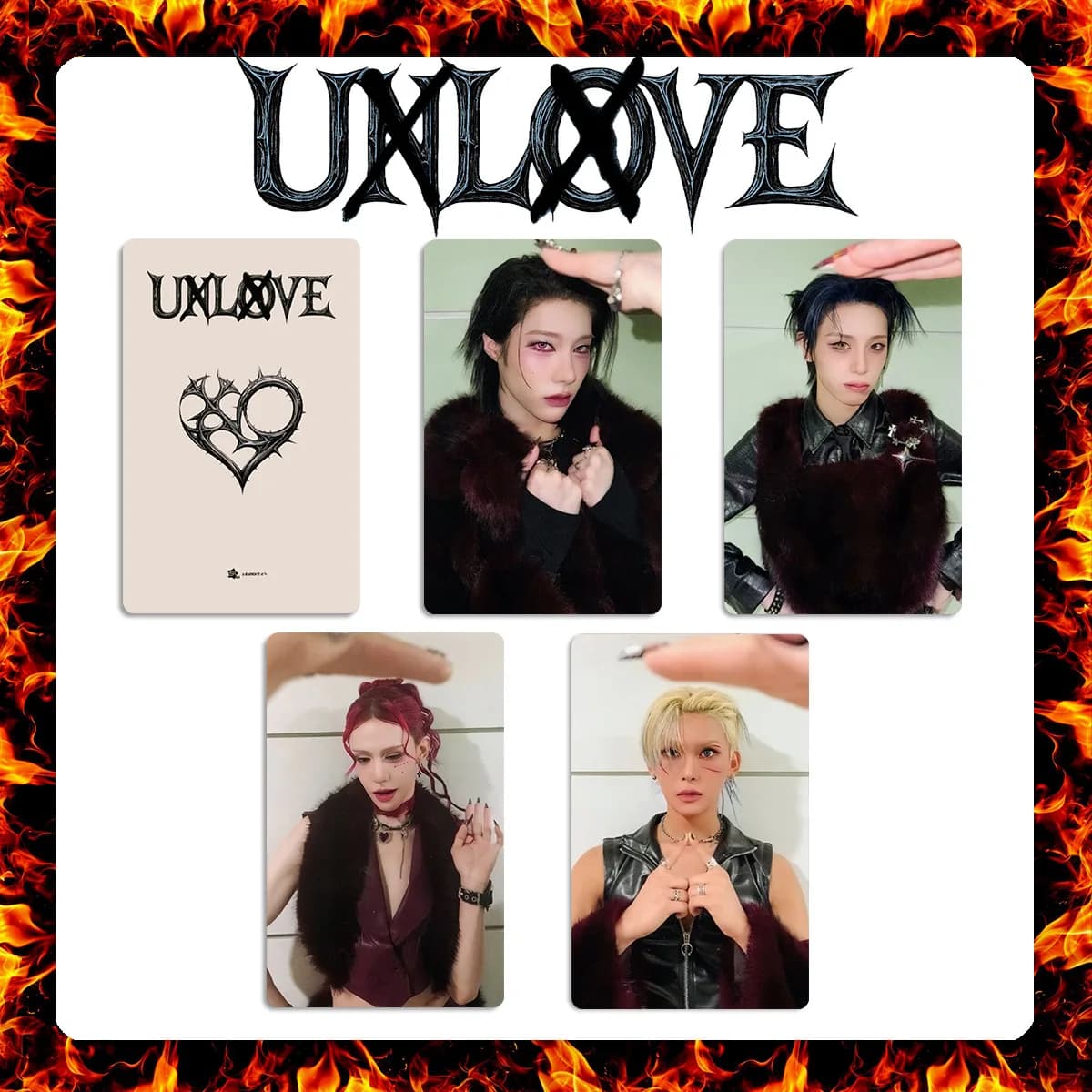4 pièces/ensemble XLOV Idol Boy Nouvel album UXLXVE Photocards de haute qualité Impression HD Cartes Lomo WUMUTI RUI HARU HYUN Collection de fans Cadeaux