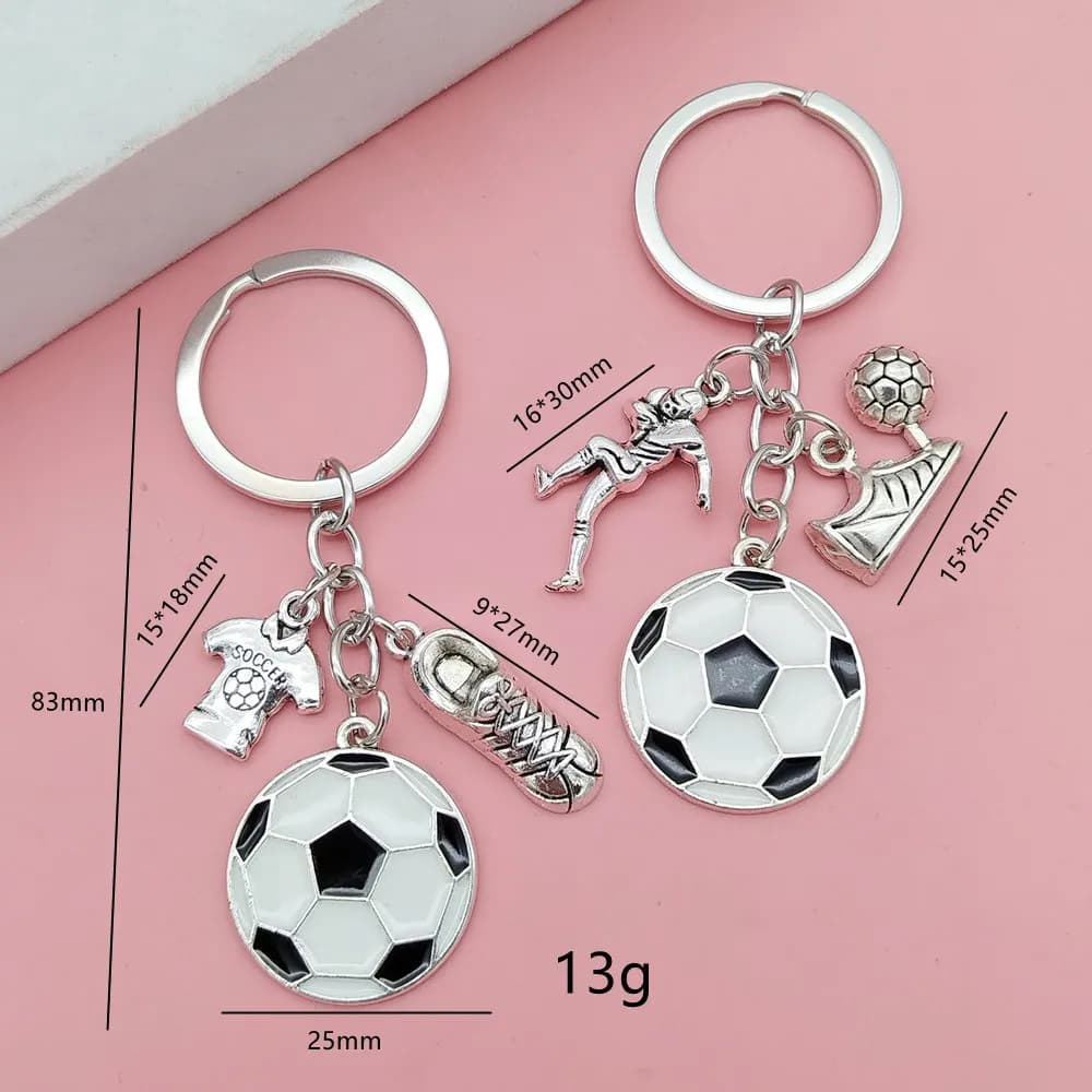 Porte-clés ballon de sport, Football, accessoires de sac, pendentif clé