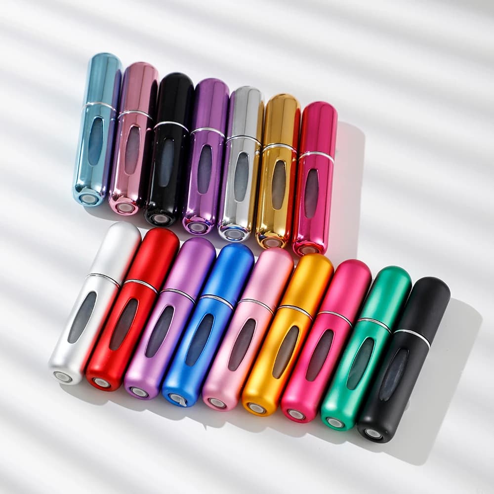 Mini bouteille de parfum Portable de voyage haut de gamme, recharge de Base, charge droite, petit échantillon de parfum, matériau en aluminium
