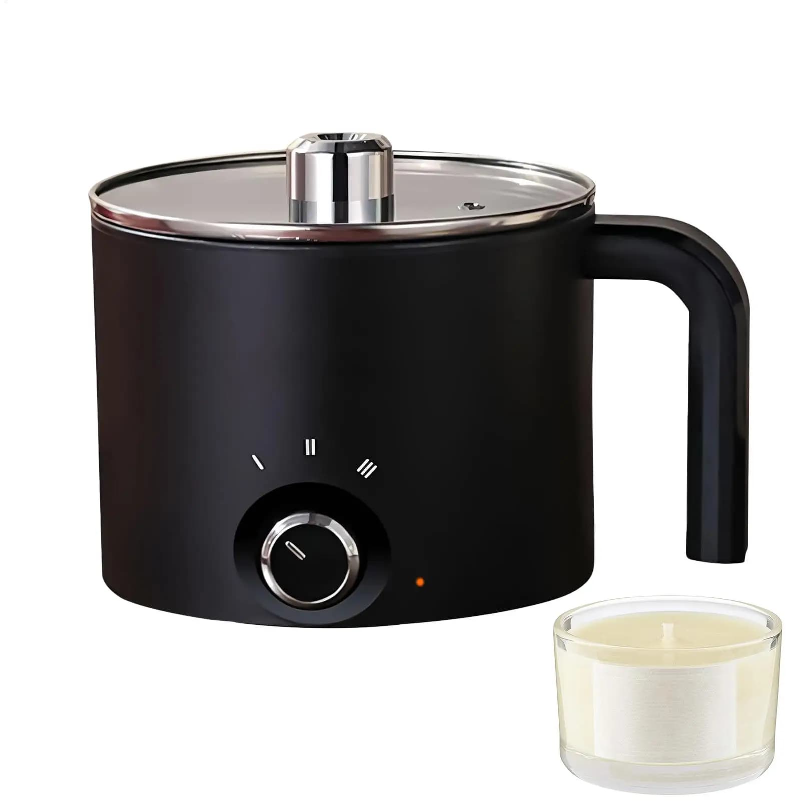 Pot à fondue électrique en acier inoxydable antiadhésif de 1