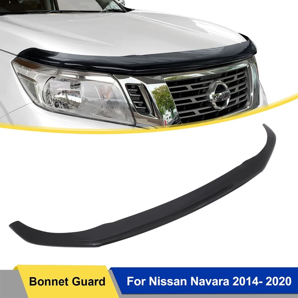 Protection de capot pour Nissan Navara NP300 Frontier 2014 – 2020, bouclier anti-insectes avant en acrylique, déflecteur de capot, accessoires de voiture
