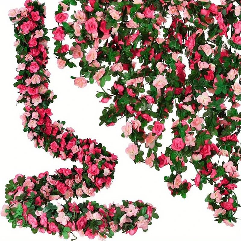 Roses artificielles de 250CM, pour mariage, décoration de salle de maison, jardin d'automne, arc extérieur, rotin de noël, fausses plantes de vigne, DIY