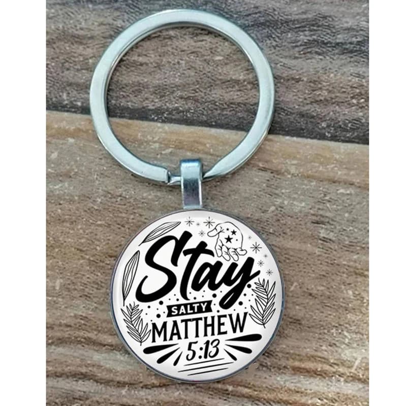 Porte-clés inspiré de Stay Salty, alliage et verre, cadeau idéal pour l'anniversaire, la remise des diplômes, la rentrée scolaire