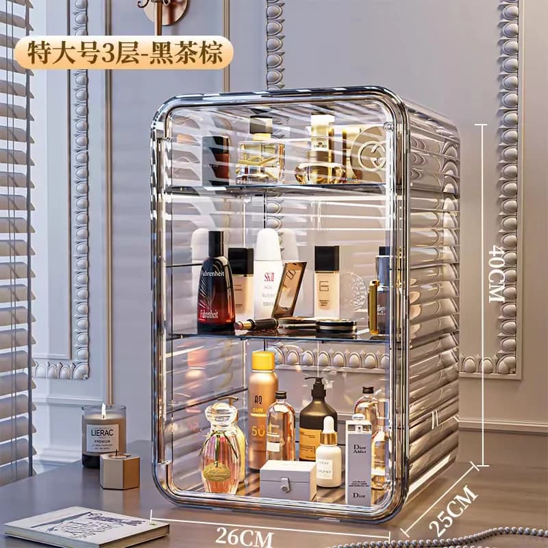 Boîte cosmétique transparente
