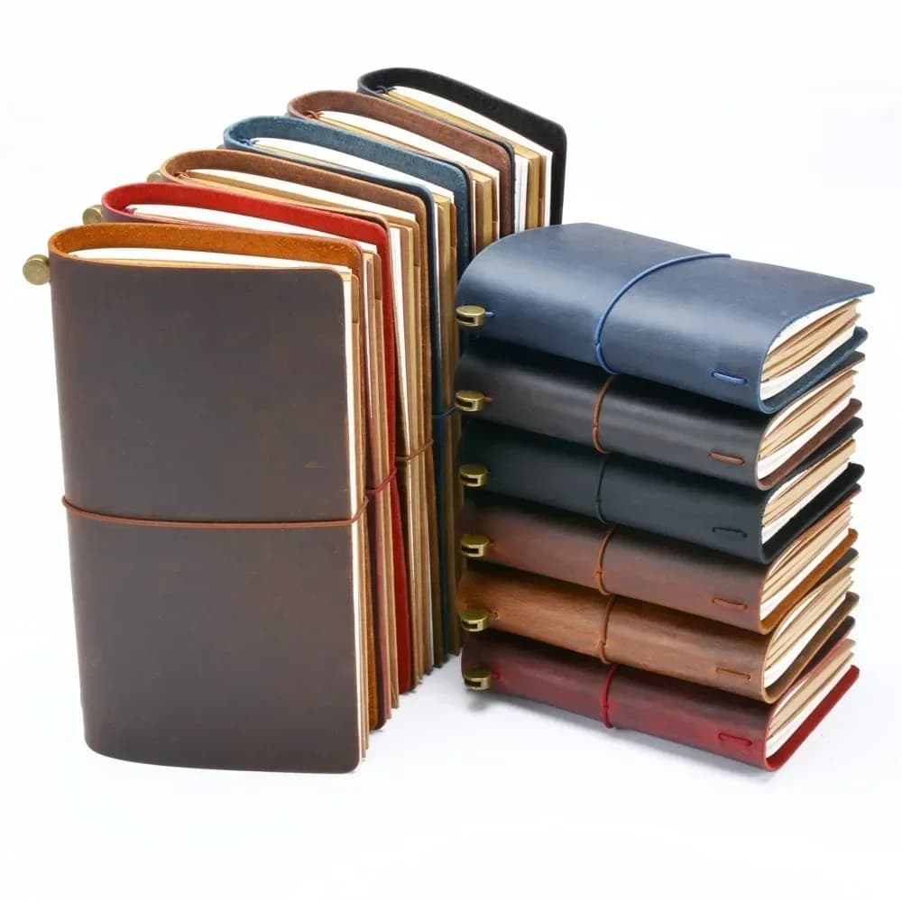 Moterm-Carnet de notes en cuir de vachette fait à la main