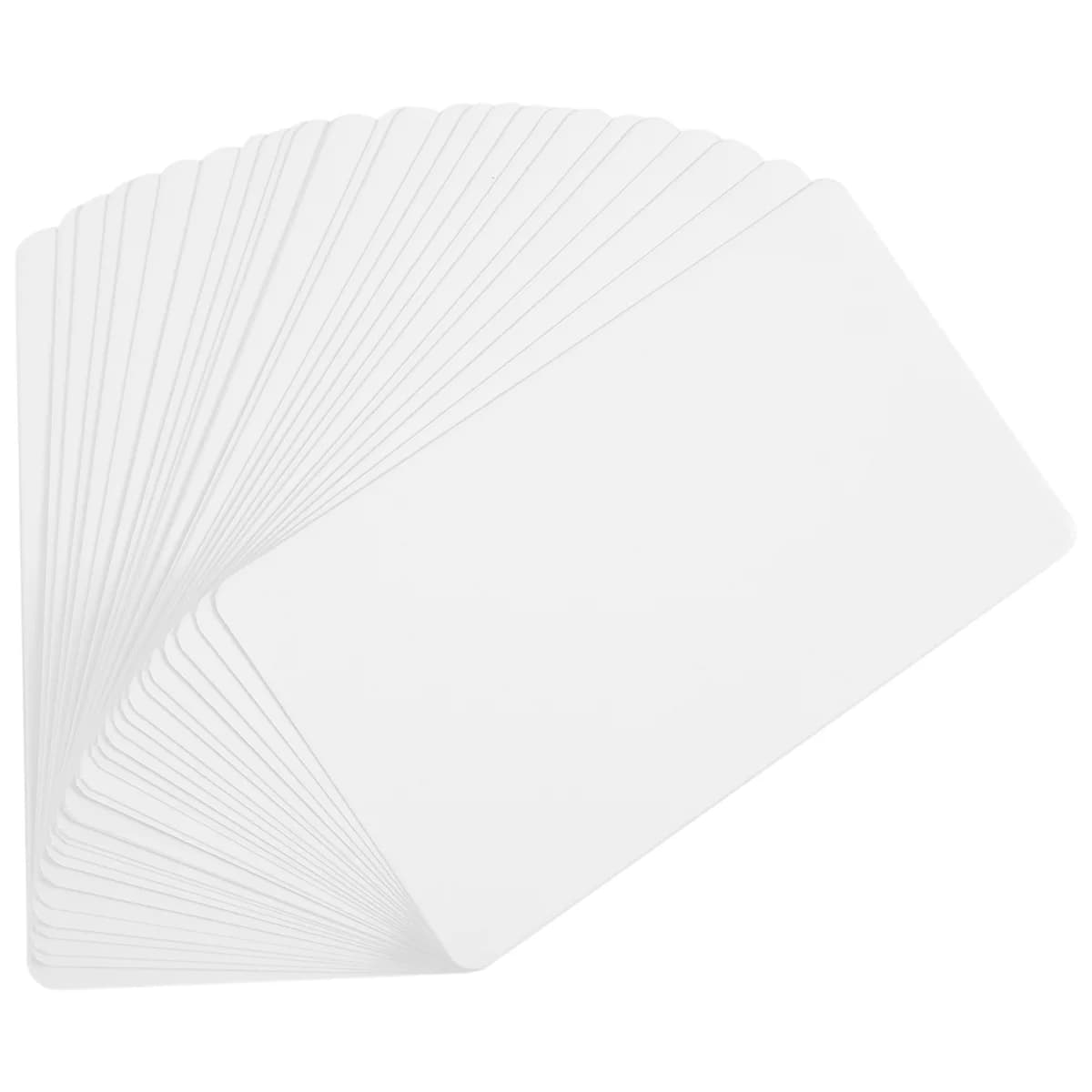 Carton blanc vierge en papier, cartes de visite, carte de mots, étiquette de bricolage, carte-cadeau, environ 100 pièces