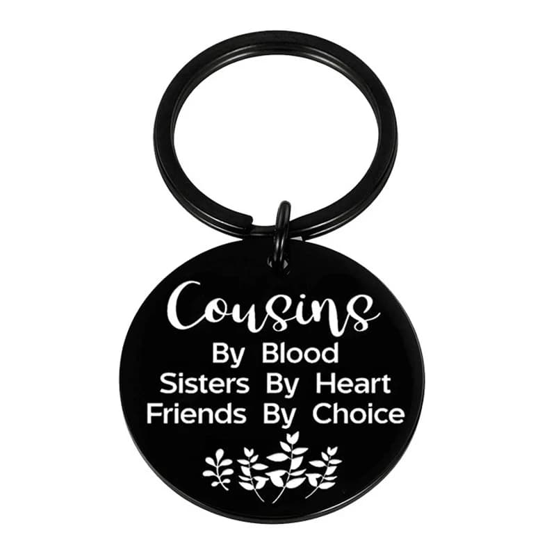 Cousine Cadeaux pour Fille, Cousin Porte-clés, Cousins Par Sœurs De Sang par Coeur Amis Par Choix Porte-clés, Cadeaux D'anniversaire pour Cousins