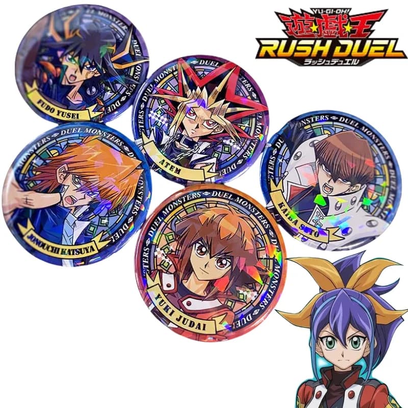 Yu-gi-oh Doujin marchandise d'anime Seto Kaiba Yugi Mutou insignes personnalité créative cool dessin animé barre laser badges cadeaux pour étudiants