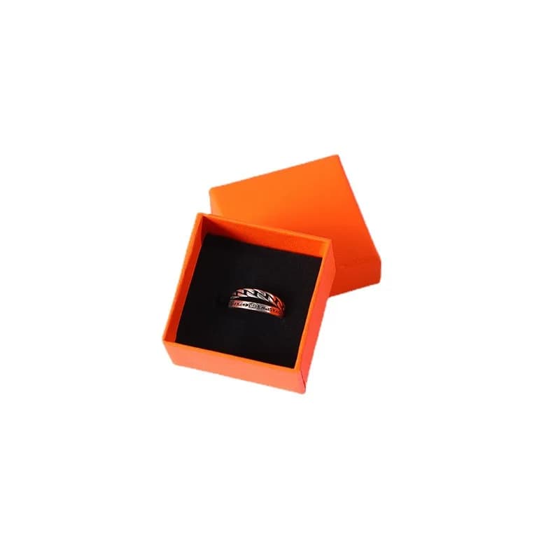 24 boîtes à bijoux orange avec éponge à l'intérieur, étuis en carton pour cadeaux, plusieurs options, emballage pour présentation de bagues de fiançailles