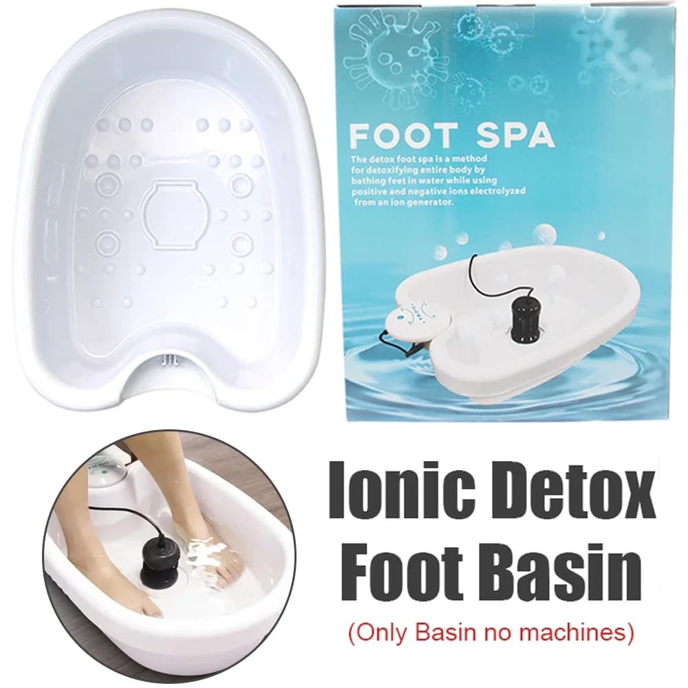 Bassin de Bain de Pieds pour Détoxification, Spa Ionique pour les Pieds avec Vibration, Nettoyage en Profondeur et Massage des Semelles, Bain de Pieds Spa