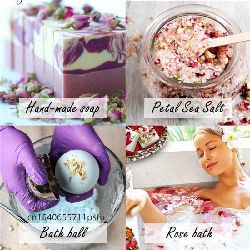 Bourgeons de roses séchées naturelles parfumées de qualité supérieure |   Matériaux floraux mixtes – Parfaits pour la fabrication de savons, de bougies et de parfums, décoration de mariage et de maiso