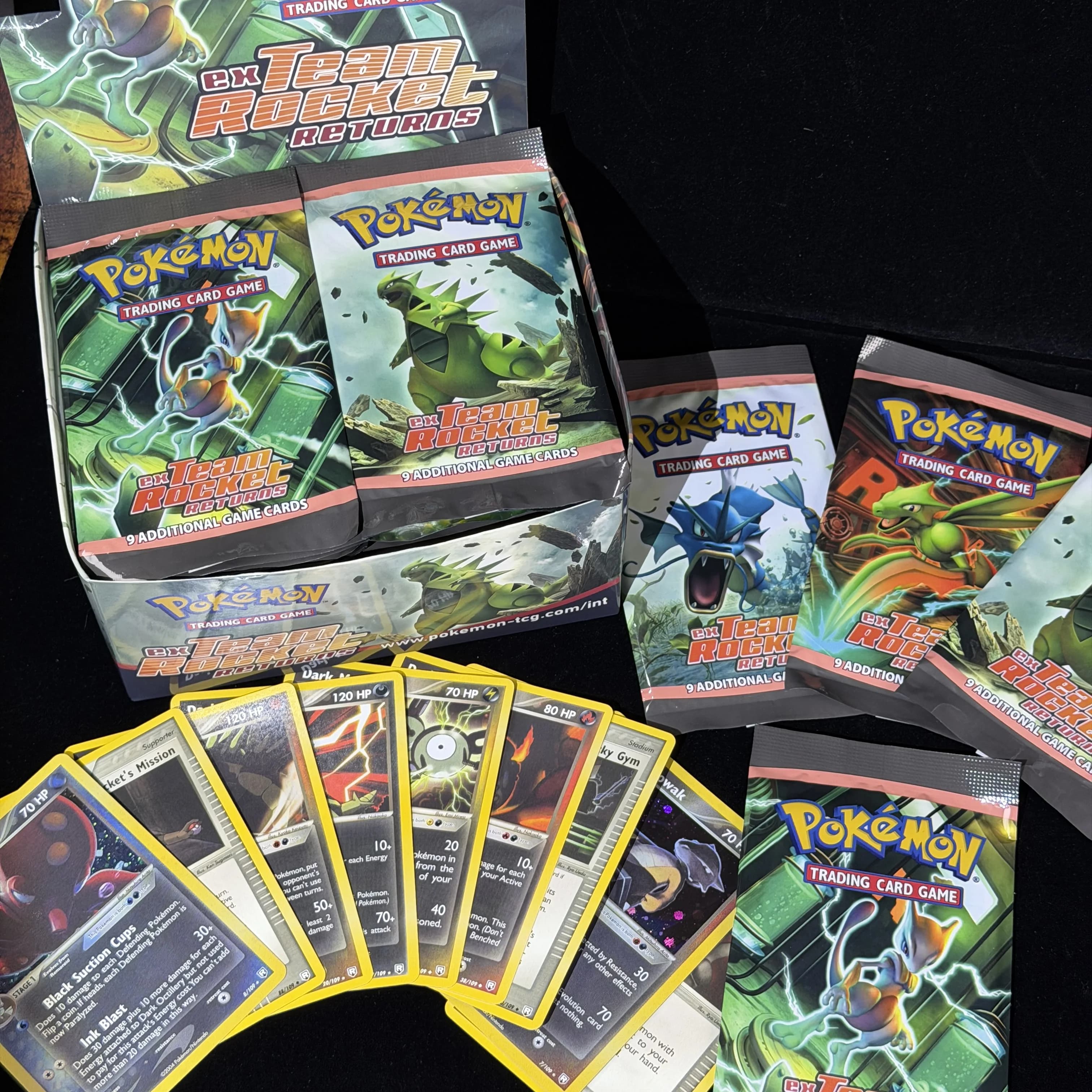 Boîte de boosters PTCG EX Team Rocket EX 2004, 36 paquets/boîte, ensemble classique vintage de l'époque EX, cartes Proxy, plaisir de collectionner des cartes