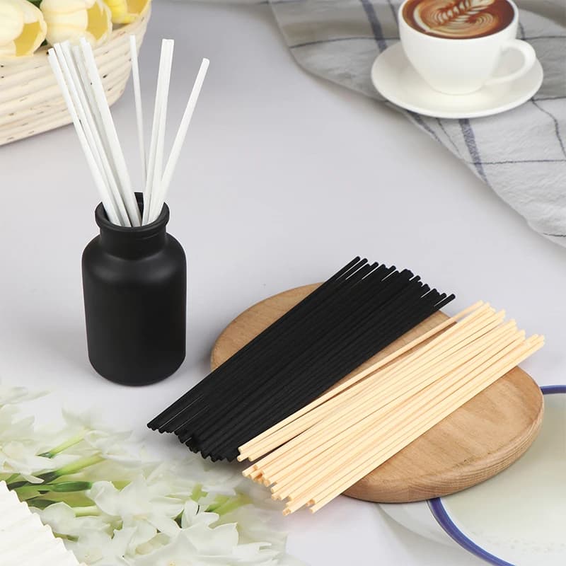 Bâtonnets diffuseurs en fibres épaisses, recharge de parfum, pour huiles aromatiques, décoration de la maison, 50 pièces/paquet