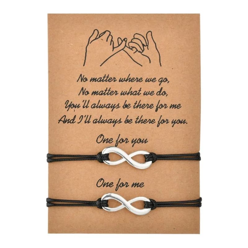Cadeau d'anniversaire pour Couple Bracelets assortis en cuir pour femmes hommes meilleur ami petit ami petite amie femme mari, cadeau de couple