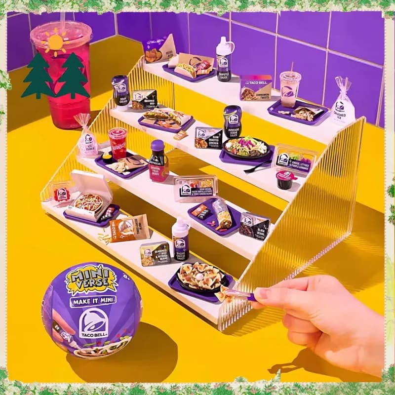 Original Miniverse Make It Mini Taco Bell DIY Surprise Ball Collectible Desktop Display Cool Trendy Hot Creative Toy Gift