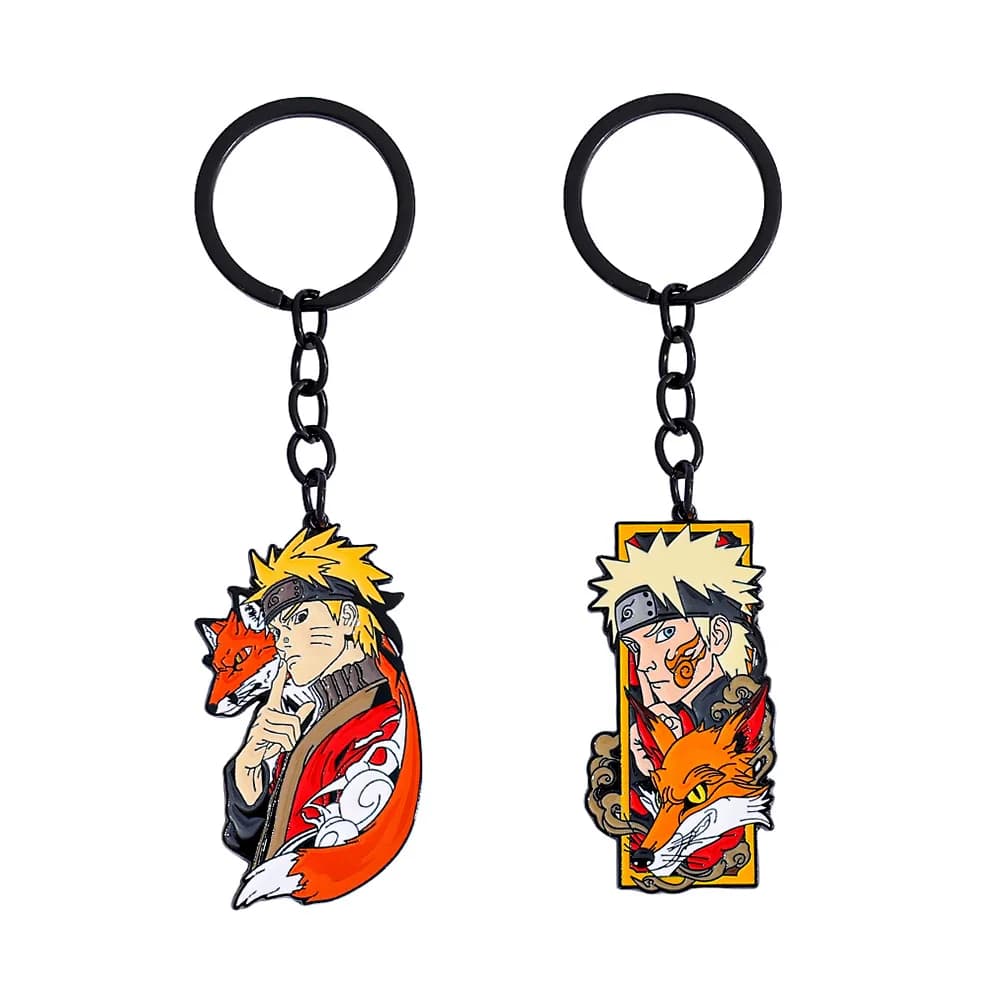 Porte-clés en métal sur le thème de l'anime Naruto, accessoires de sac, cadeaux de festival