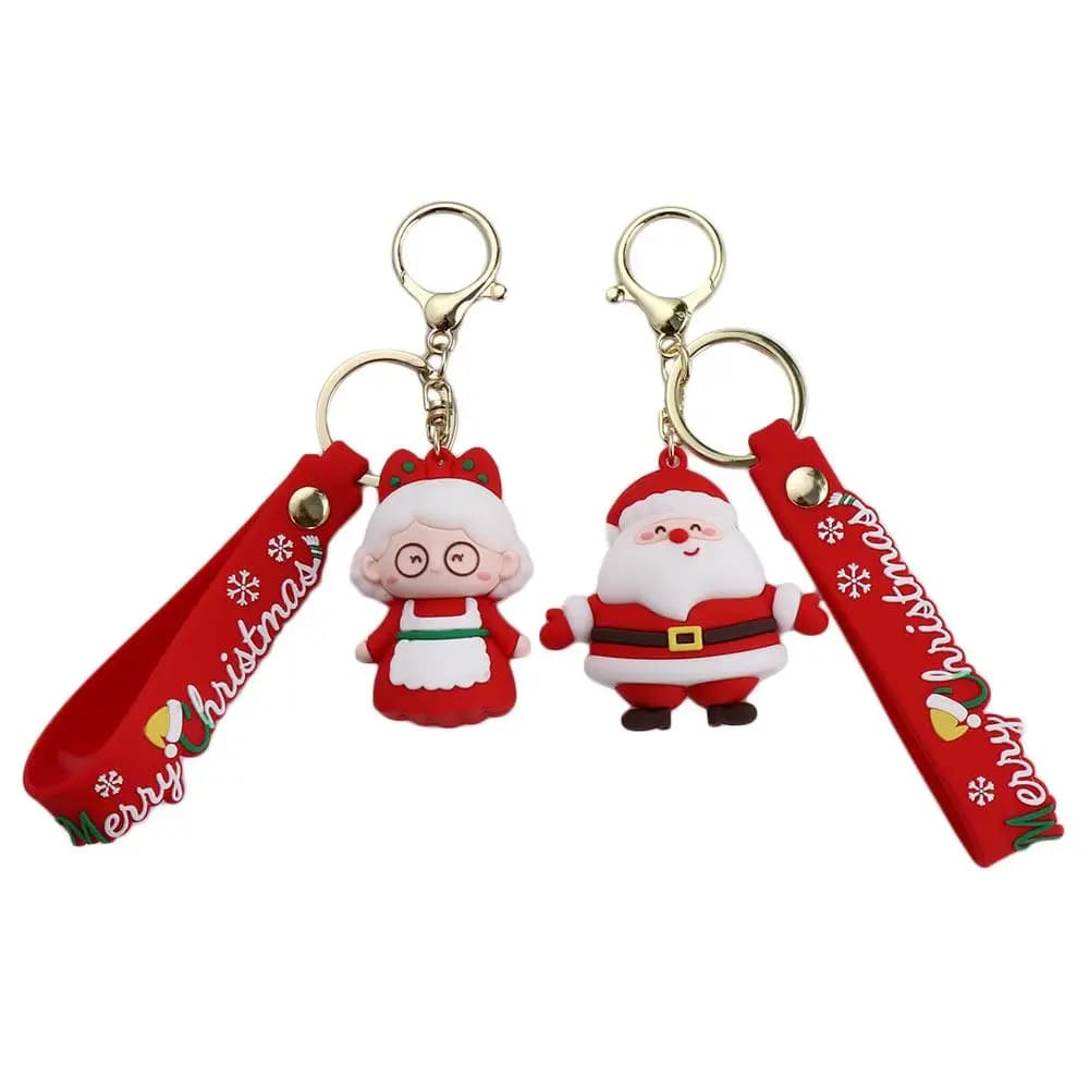 Pendentif d'arbre de noël en caoutchouc, cadeau de noël, décorations, ornement, porte-clés de voiture, breloque de sac