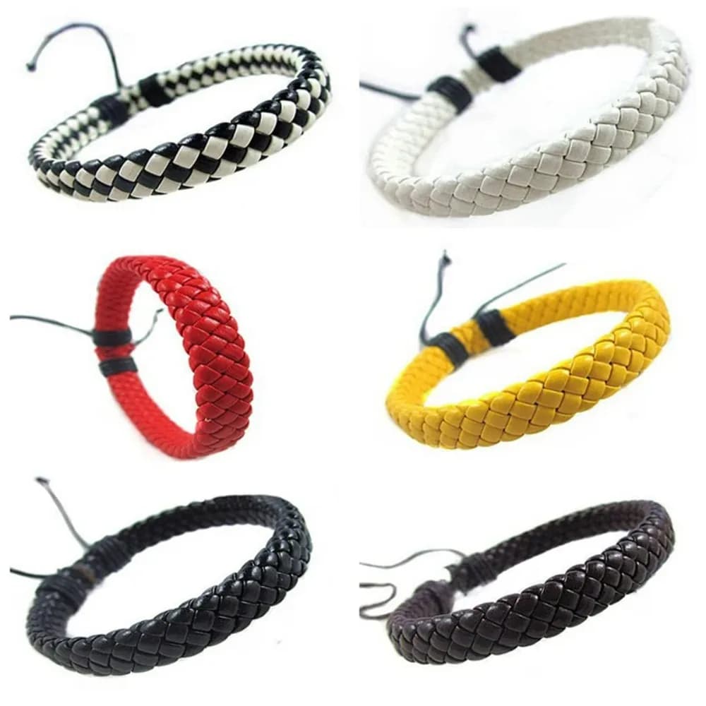 SUMENG – Bracelet en corde unisexe tissé à la main, manchette multicolore de surfeur, réglable, Simple, en cuir, bijoux cadeaux, nouvelle collection 2024