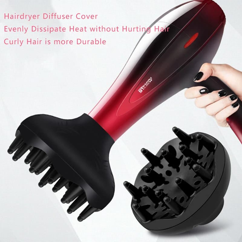 1pc diffuseur de cheveux professionnel coiffure Curl sèche-cheveux diffuseur universel coiffure souffleur Salon de coiffure outil bouclé noir