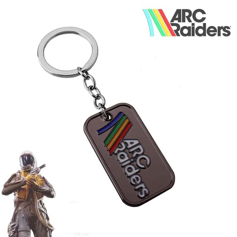 ARC Raiders Cosplay Porte-clés Collier Pendentif en Alliage, Accessoire de Sac à Dos, Accessoire de Jeu de Rôle Double Face