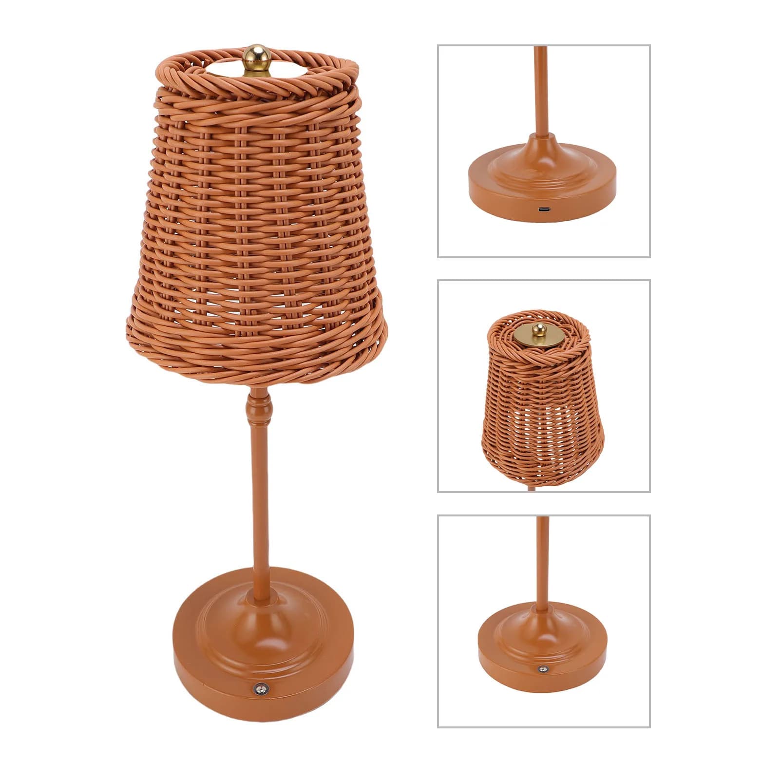Lampe de table LED sans fil polyvalente, décorative, rechargeable, fonctionnant sur batterie, moderne, respectueuse des yeux, pour une utilisation en intérieur et en extérieur
