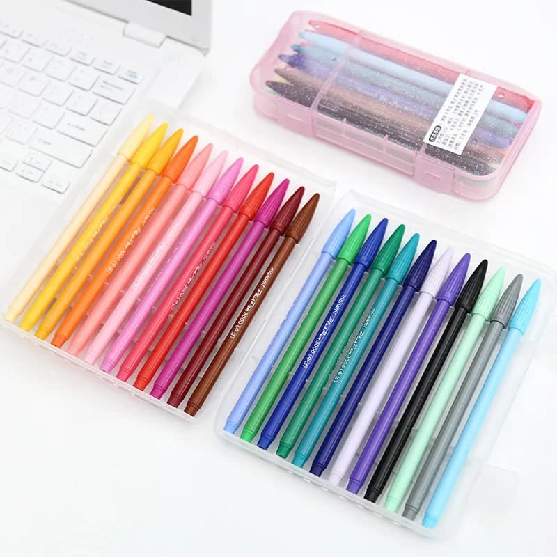 Boîte à stylos d'interconnexion pour enfants, coffret cadeau pour enfants, élèves du primaire et du secondaire, couleurs pastel, melon coloré