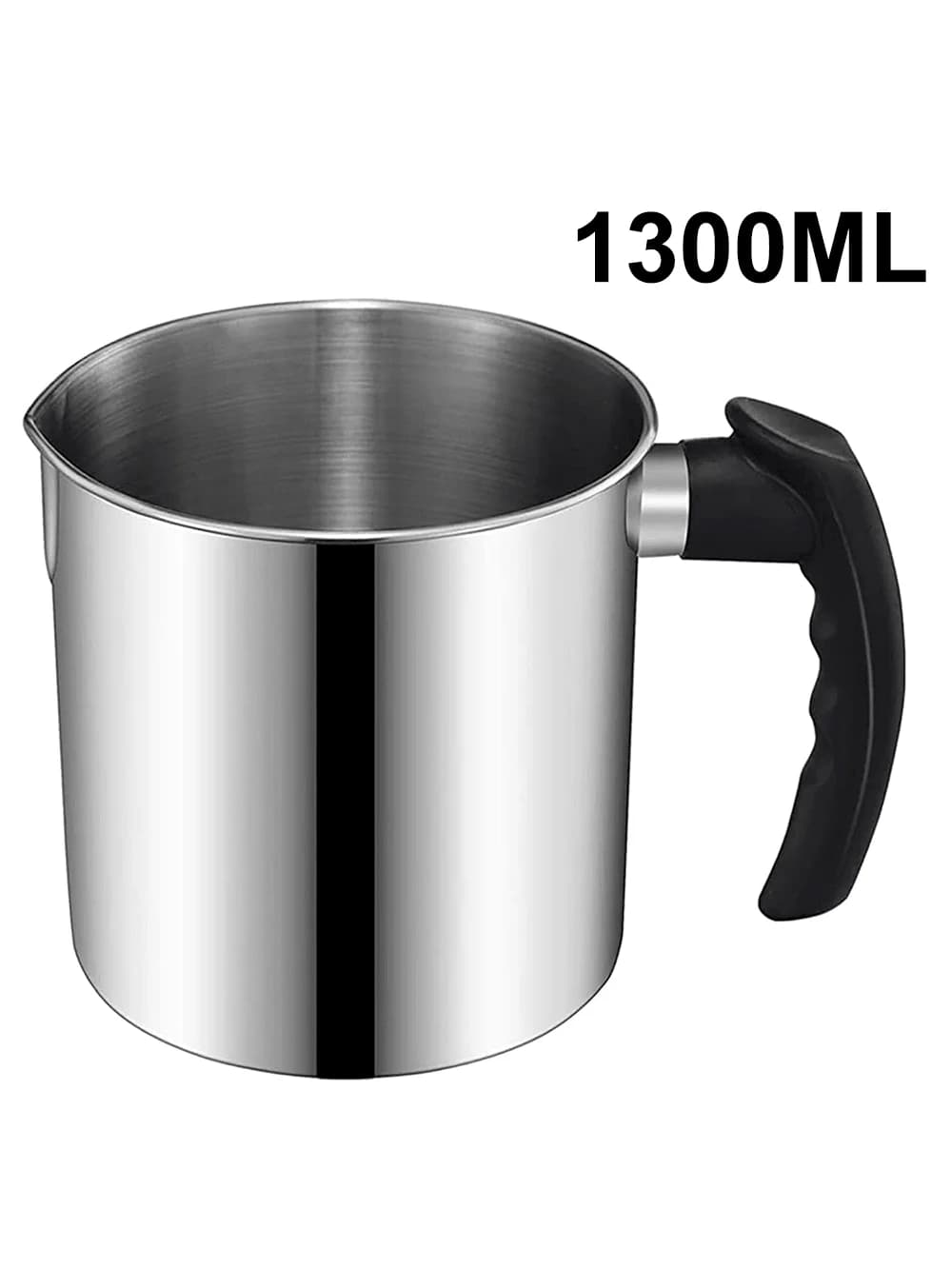 Poêle à verser pour bougies de 1,3 litre, poêle à cire à large ouverture de 44 onces de diamètre, poignée résistante à la chaleur pour la fabrication de bougies