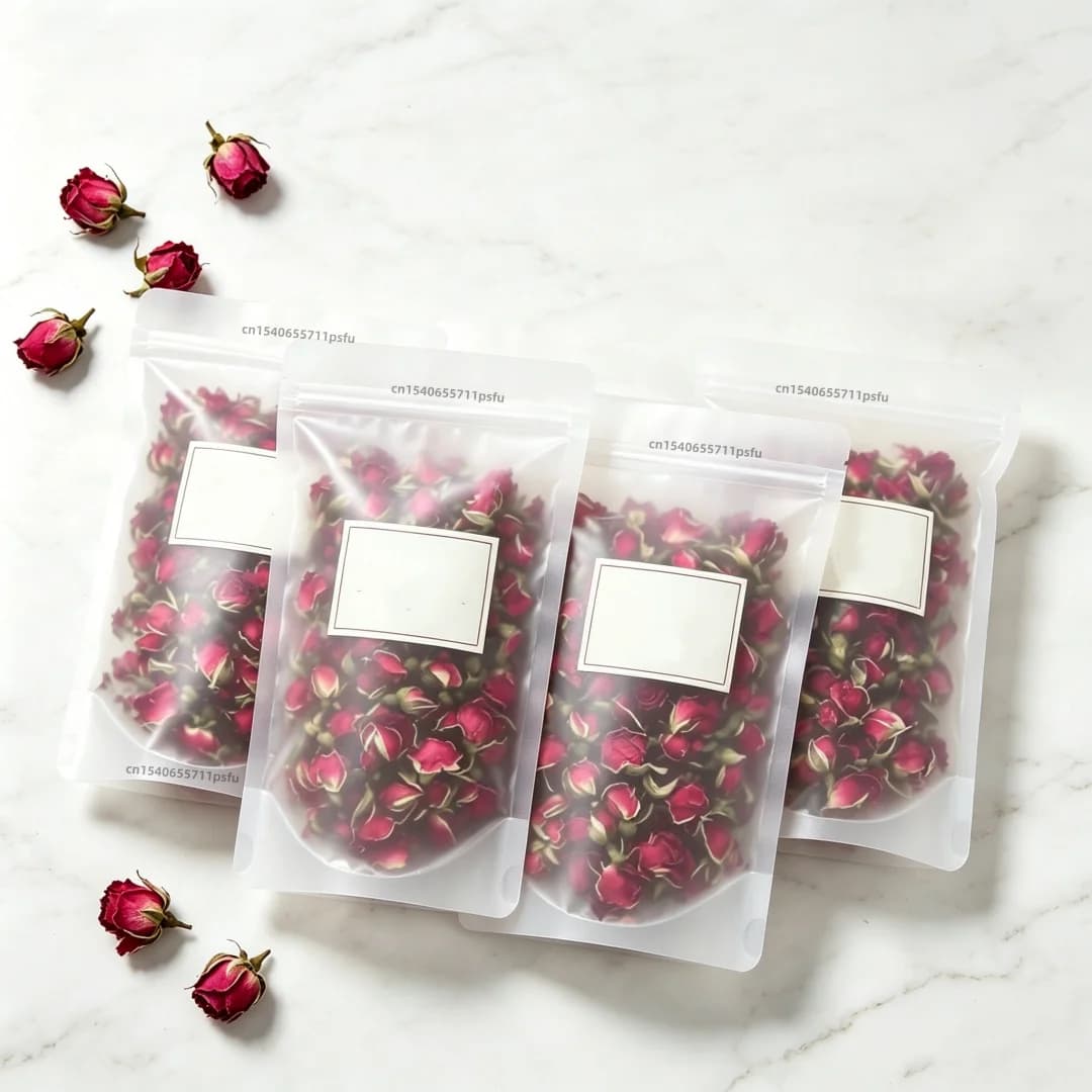 Mini bouquet de boutons de roses rouges séchées naturelles de qualité supérieure pour la décoration de mariage DIY, bain parfumé, aromathérapie et artisanat, pétales de rose décoratifs