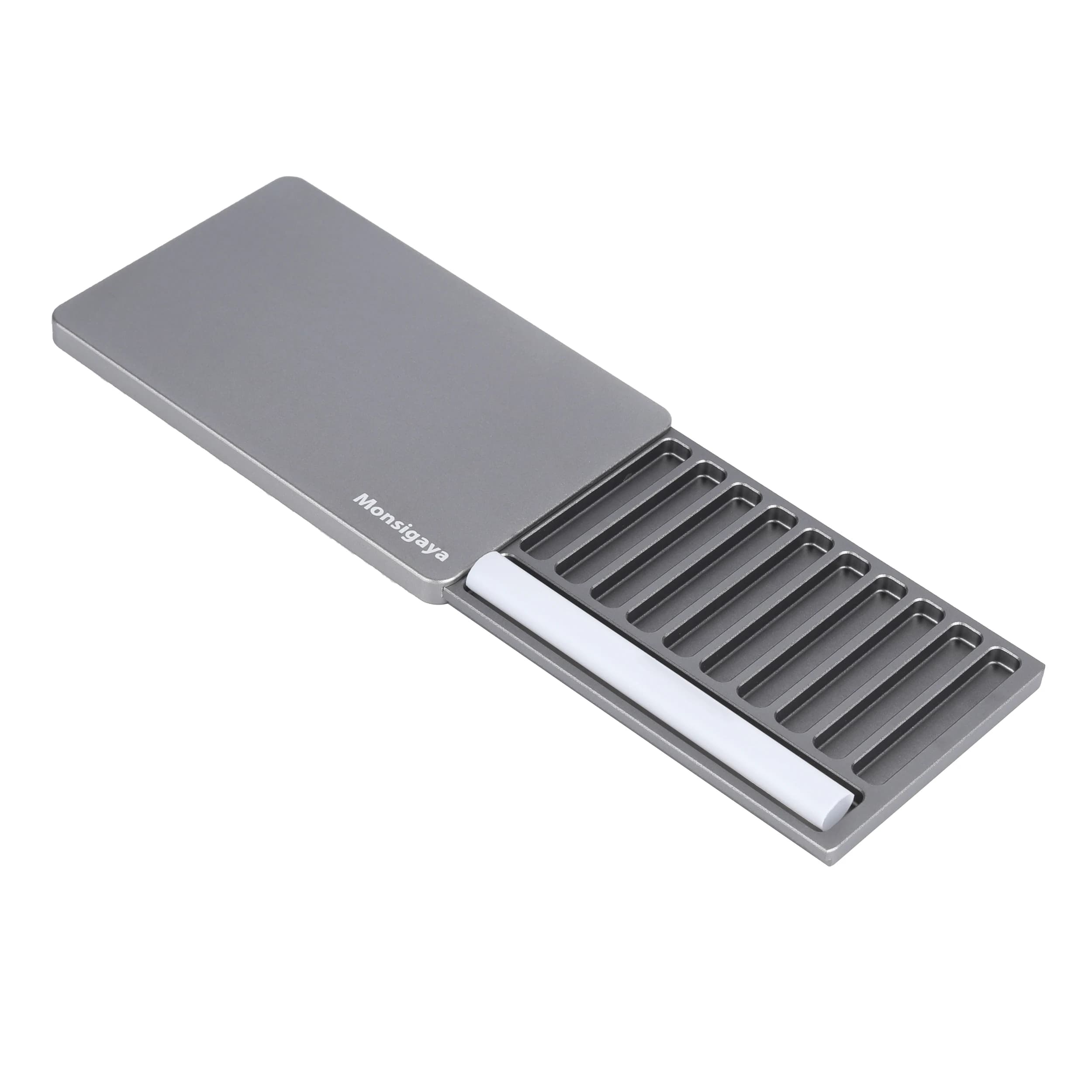 Boîte de rangement en métal à 11 compartiments Monsigaya, ultra-fine de 5 mm d'épaisseur, étui de voyage portable, emballage en boîte cadeau