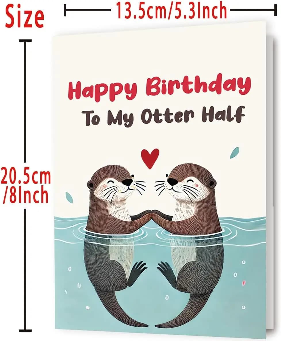 1 pièce de carte d'anniversaire amusante avec enveloppe pour femme et mari, carte de vœux pour célébrer avec joie, cadeaux pour couple amoureux