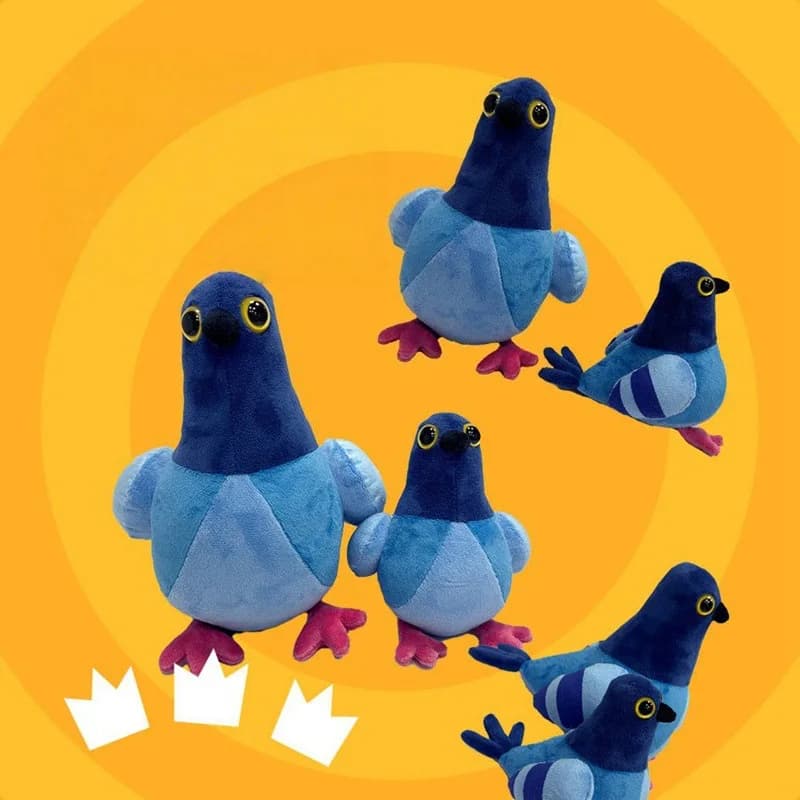 Peluche Pigeon Fou de l'Anime Crazy Pigeon Game Fill, Jouet en Peluche pour Enfants, Cadeaux d'Anniversaire, Décoration d'Intérieur