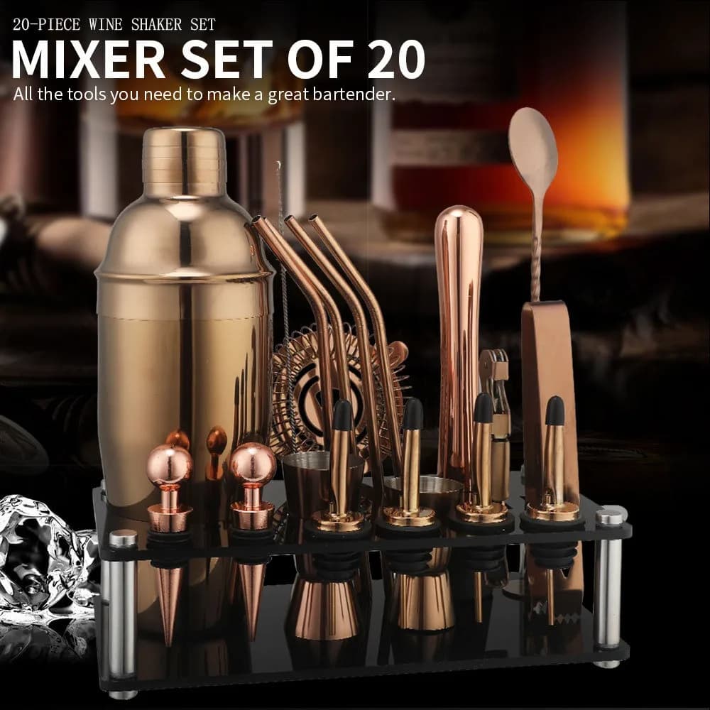 Ensemble de shaker à cocktail 20 pièces