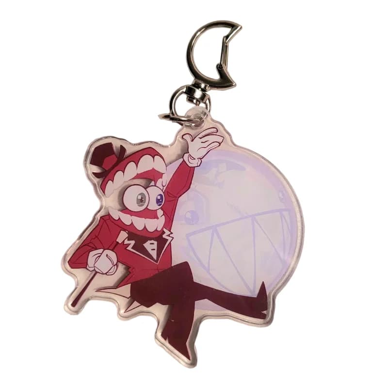Porte-clés en acrylique The Amazing Digital Circus, pendentif décoratif en acrylique transparent du personnage Caine, le chef du cirque