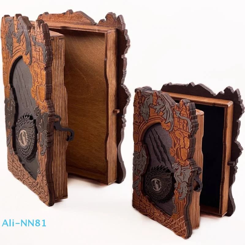 【N】La boîte-cadeau Grimoire. Boîte de rangement de Dragon