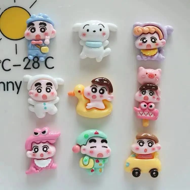 Nouveaux accessoires en résine à motif dessin animé mignon pour DIY, coques de téléphone en gel crème, accessoires pour cheveux, autocollants pour gobelets, vente en gros