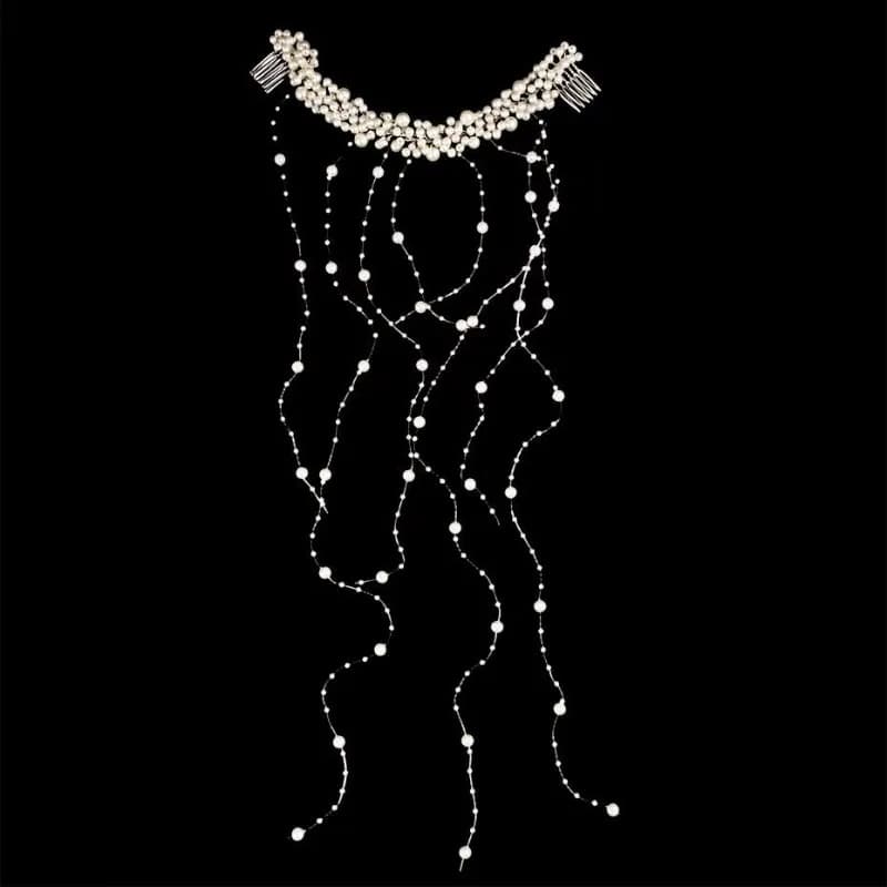 Nouveaux accessoires capillaires de mariée faits main : Coiffe en perles, Peigne à pampilles, Bandeau ondulé, Couronne, Peigne à cheveux de mariage